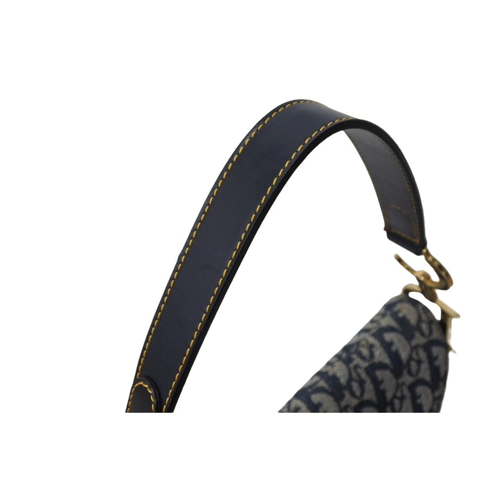 Dior Canvas Blue Navy Saddle Bag Christian Trotter - Picture 5 of 10